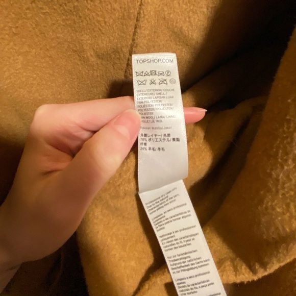 Topshop Wool Coat Jacket - Picture 5 of 7